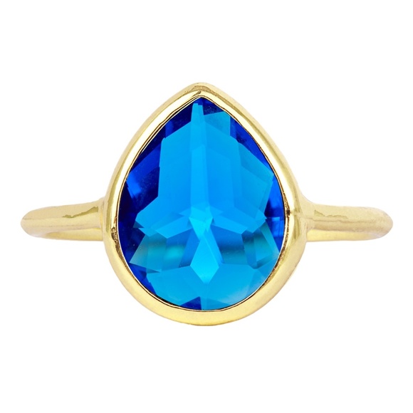 Candy Dots Swiss Blue Quartz Ring - Picture 1 of 3